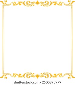 Ornament Wedding Floral Border Vintage