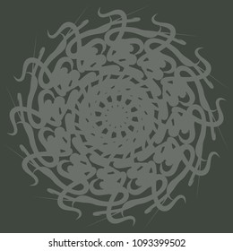 Ornament. Wheel of Fortune. Round pattern. Mandala. Vector illustration.