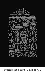 Ornament, das aus mehreren Linien besteht