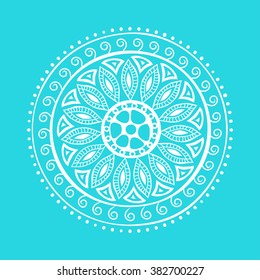 Ornament white mandala