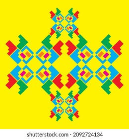 Ornamento con fondo amarillo