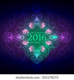 ornamental 2016 new year design