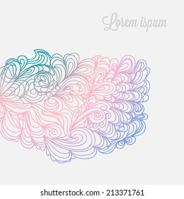 Ornamental abstract doodle design