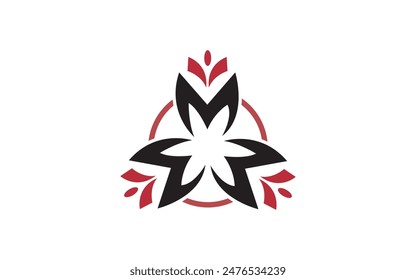 Ornamental Abstract Flower Logo Template Illustration Design Vector