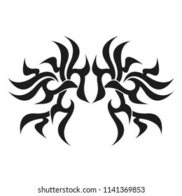 Ornamental Abstract Ink Shape Simple Tattoo Stock Illustration 1141378499