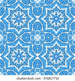 Ornamental abstract plant seamless pattern. For background, web, textile, bandana and shawl design, wallpaper, wrapping paper