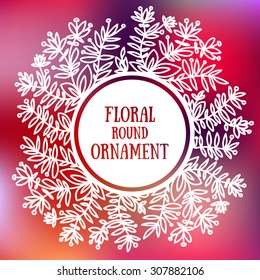Ornamental abstract round lace pattern. Vector illustration.Suitable for ads, signboards, menu and web banner designs.