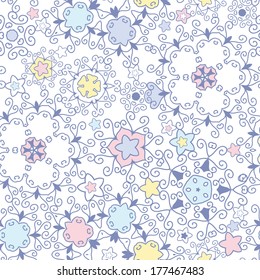 ornamental abstract swirls seamless pattern background