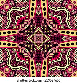 Ornamental Abstract Vector Seamless Geometric Background Pattern