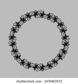 ornamental ancient like flower, vector object