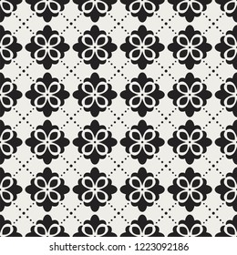 Ornamental Arabesque floral tiles seamless vector pattern. Abstract Flower Background.