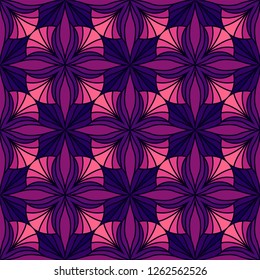 Ornamental Arabesque floral tiles seamless vector pattern. Abstract Flower Background.