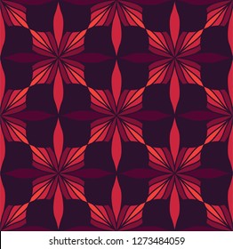 Ornamental Arabesque floral tiles seamless vector pattern. Abstract Flower Background.