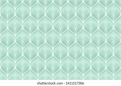 Ornamental Arabesque floral tiles seamless vector pattern. Abstract Flower Background.