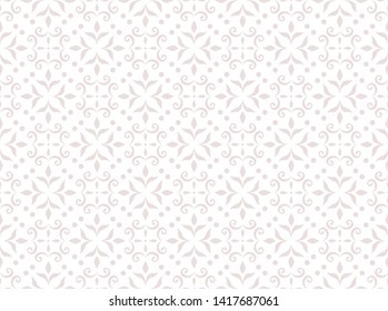 Ornamental Arabesque floral tiles seamless vector pattern. Abstract Flower Background.
