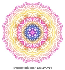 Ornamental arabic pattern with mandala. Vintage vector for print or web design. Invitation, wedding card.
