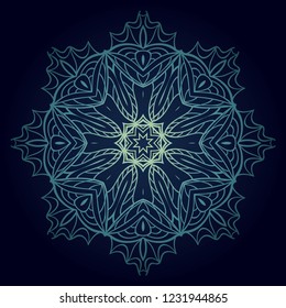 Ornamental arabic pattern with mandala. Vintage vector for print or web design. Invitation, wedding card.