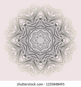 Ornamental arabic pattern with mandala. Vintage vector for print or web design. Invitation, wedding card.