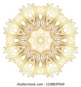 Ornamental arabic pattern with mandala. Vintage vector for print or web design. Invitation, wedding card.