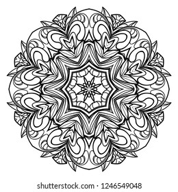 Ornamental arabic pattern with mandala. Vintage vector for print or web design. Invitation, wedding card.