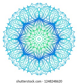 Ornamental arabic pattern with mandala. Vintage vector for print or web design. Invitation, wedding card, national design.