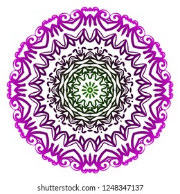 Ornamental arabic pattern with mandala. Vintage vector for print or web design. Invitation, wedding card, national design.