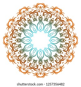 Ornamental arabic pattern with mandala. Vintage vector for print or web design. Invitation, wedding card, national design.