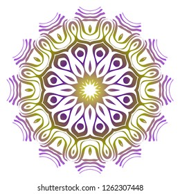 Ornamental arabic pattern with mandala. Vintage vector for print or web design. Invitation, wedding card, national design.