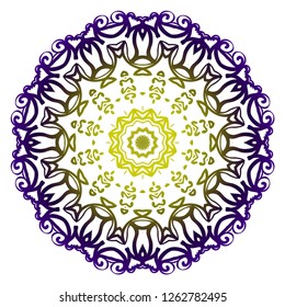 Ornamental arabic pattern with mandala. Vintage vector for print or web design. Invitation, wedding card, national design.