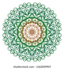 Ornamental arabic pattern with mandala. Vintage vector for print or web design. Invitation, wedding card, national design.