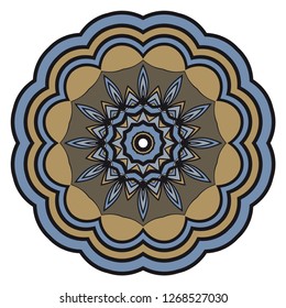 Ornamental arabic pattern with mandala. Vintage vector for print or web design. Invitation, wedding card, national design.