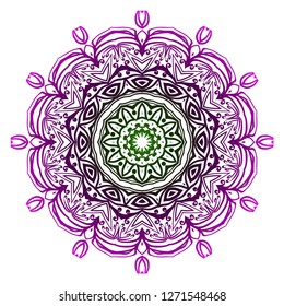 Ornamental arabic pattern with mandala. Vintage vector for print or web design. Invitation, wedding card, national design.