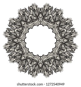 Ornamental arabic pattern with mandala. Vintage vector for print or web design. Invitation, wedding card, national design.