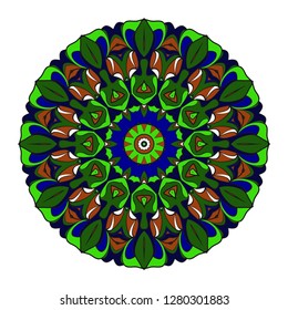 Ornamental arabic pattern with mandala. Vintage vector for print or web design. Invitation, wedding card, national design