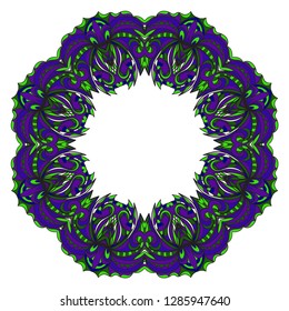 Ornamental arabic pattern with mandala. Vintage vector for print or web design. Invitation, wedding card, national design.