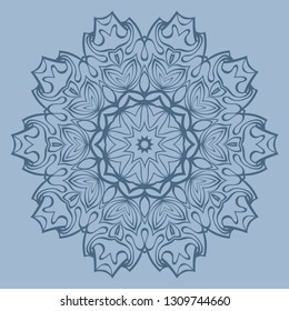 Ornamental Arabic Pattern With Mandala. Vintage Vector For Print Or Web Design. Invitation, Wedding Card, National Design. Pastel color.