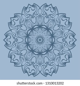 Ornamental Arabic Pattern With Mandala. Vintage Vector For Print Or Web Design. Invitation, Wedding Card, National Design. Pastel color.