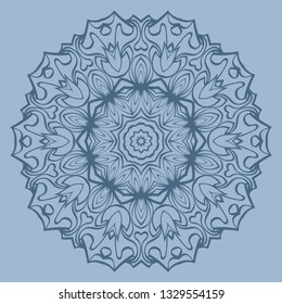 Ornamental Arabic Pattern With Mandala. Vintage Vector For Print Or Web Design. Invitation, Wedding Card, National Design. Pastel color.