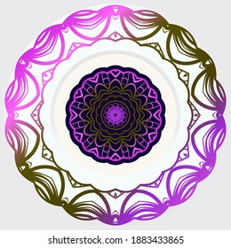 Ornamental arabic pattern with mandala. Vintage vector for print or web design. Invitation, wedding card, national design.