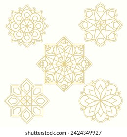 ornamental arabic style  emblems for luxury products, hotels, boutiques, jewelry, oriental cosmetics, restaurants, shops and stores