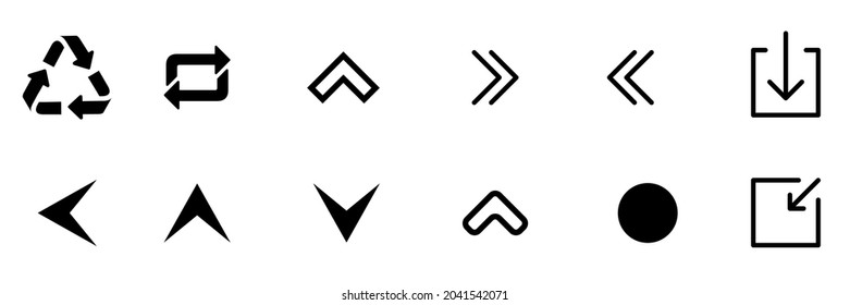 ORNAMENTAL ARROWS FOR USE IN BLACK DESIGN IN DIFFERENT STYLES 