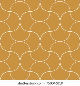 Ornamental Art Deco tiles seamless vector pattern. Abstract arabesque background.