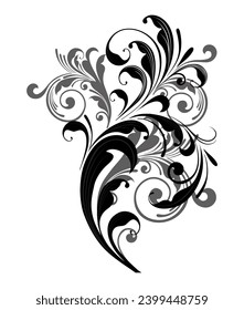 ornamental art design in black colour