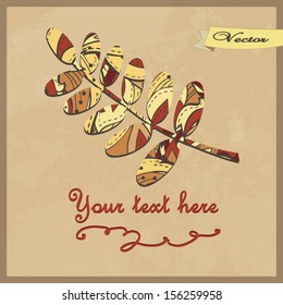 Ornamental autumn leaf. Vector illustration. For postcards, covers, print.