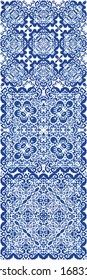 Ornamental azulejo portugal tiles decor. Kitchen design. Vector seamless pattern theme. gorgeous flower folk print for linens, smartphone cases, scrapbooking, bags or T-shirts.