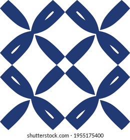 Ornamental azulejo portugal tiles decor. Original design. Vector seamless pattern flyer. Blue gorgeous flower folk print for linens, smartphone cases, scrapbooking, bags or T-shirts.