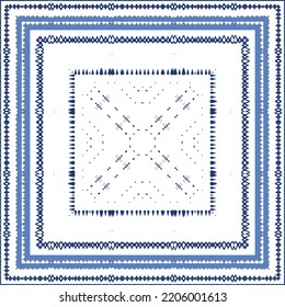 Ornamental azulejo portugal tiles decor. Fashionable design. Vector seamless pattern concept. Blue gorgeous flower folk print for linens, smartphone cases, scrapbooking, bags or T-shirts.