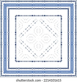 Ornamental azulejo portugal tiles decor. Fashionable design. Vector seamless pattern concept. Blue gorgeous flower folk print for linens, smartphone cases, scrapbooking, bags or T-shirts.