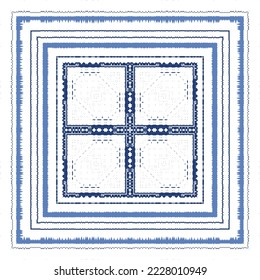 Ornamental azulejo portugal tiles decor. Fashionable design. Vector seamless pattern concept. Blue gorgeous flower folk print for linens, smartphone cases, scrapbooking, bags or T-shirts.