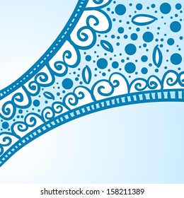 Ornamental background with hand drawn decoration and place for your text